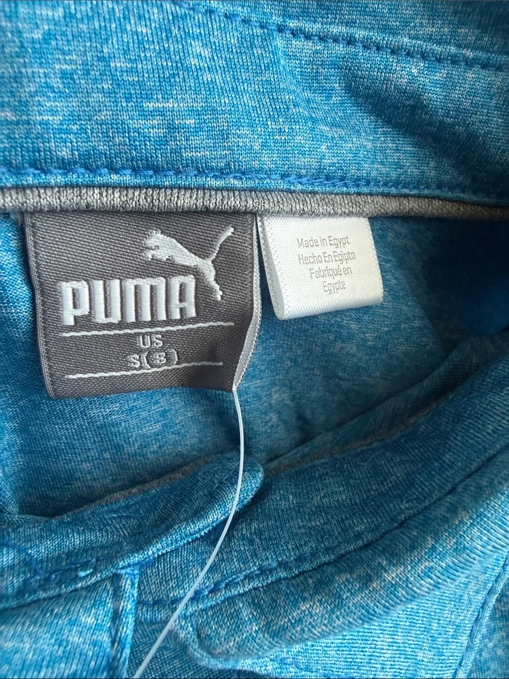 Puma Youth Heathered Aqua Blue Polo Shirt